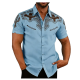 Luxury Men's Linen Short-Sleeve Collared Shirt