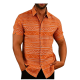 Short-Sleeve Luxury Men's Linen Shirt with Chest Pocket