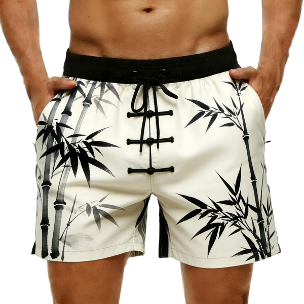 Solid Pattern High-End Men's Beach Swim Shorts