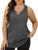 Plus Size Workout Tank Tops for Women V Neck Sleeveless Yoga Gym Tops