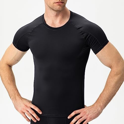 Compression Shirts Men Short Sleeve Athletic Workout Shirts Cool Dry Sports Baselayer Undershirts Gym Tops