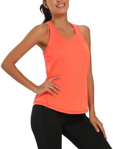 Women's 5 Pack Workout Tops Mesh Racerback Tank Tops Sleeveless Athletic Gym Yoga Shirts